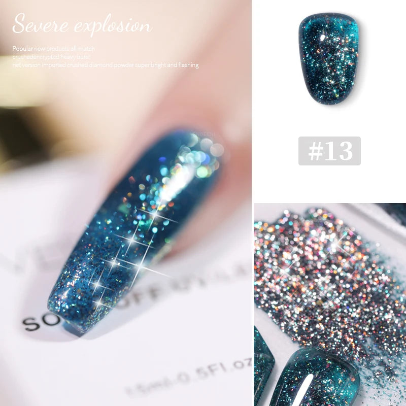Glitter Nail Gel Polish Explosive Flash