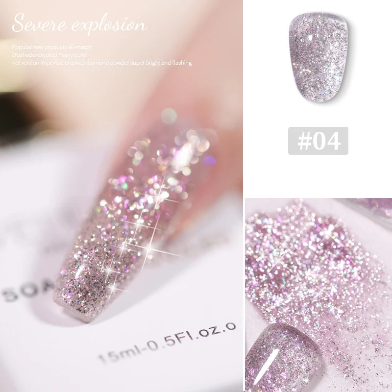 Glitter Nail Gel Polish Explosive Flash