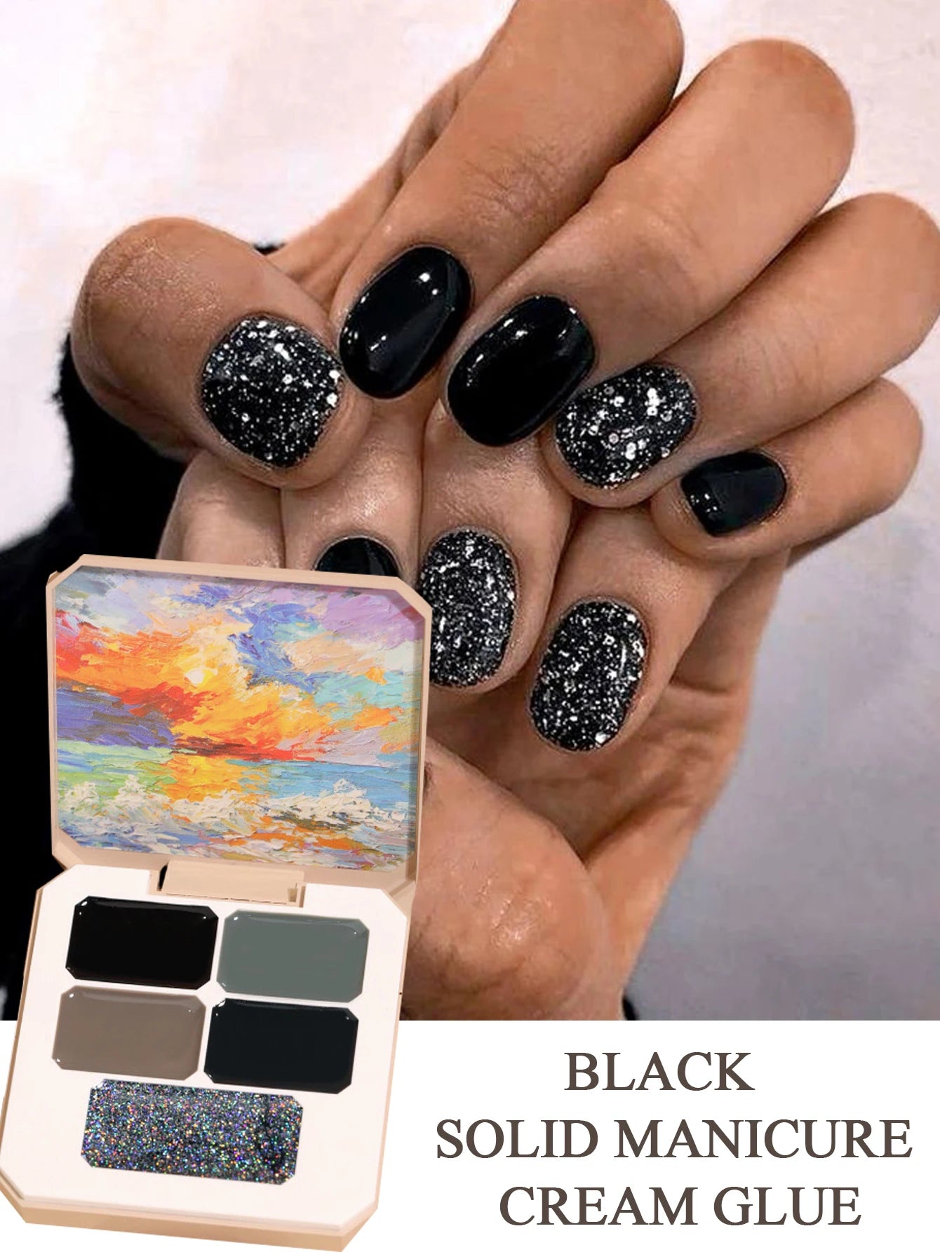 5/9 Colors Solid Nail Polish Palette