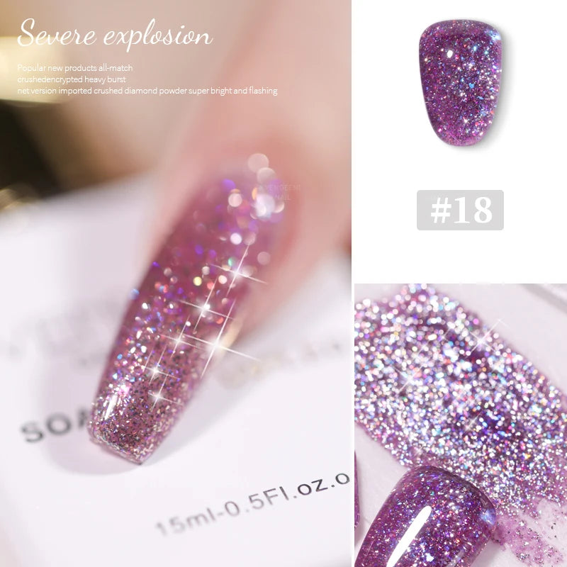 Glitter Nail Gel Polish Explosive Flash