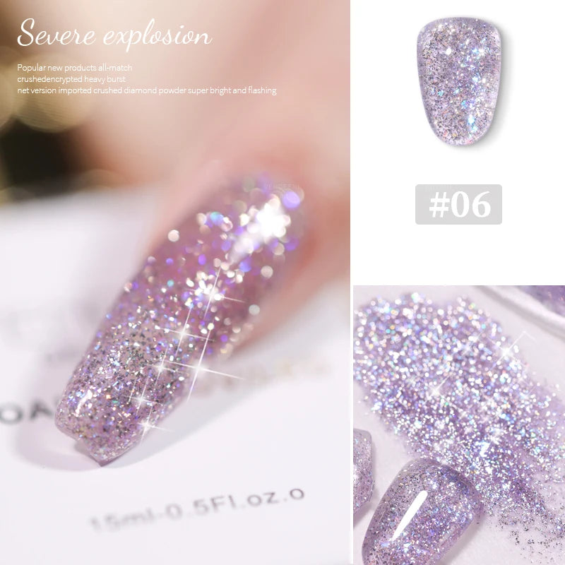 Glitter Nail Gel Polish Explosive Flash