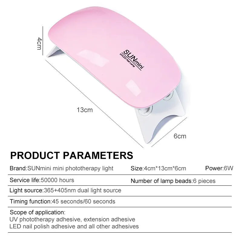 6W Mini Nail Dryer uv/led lamp