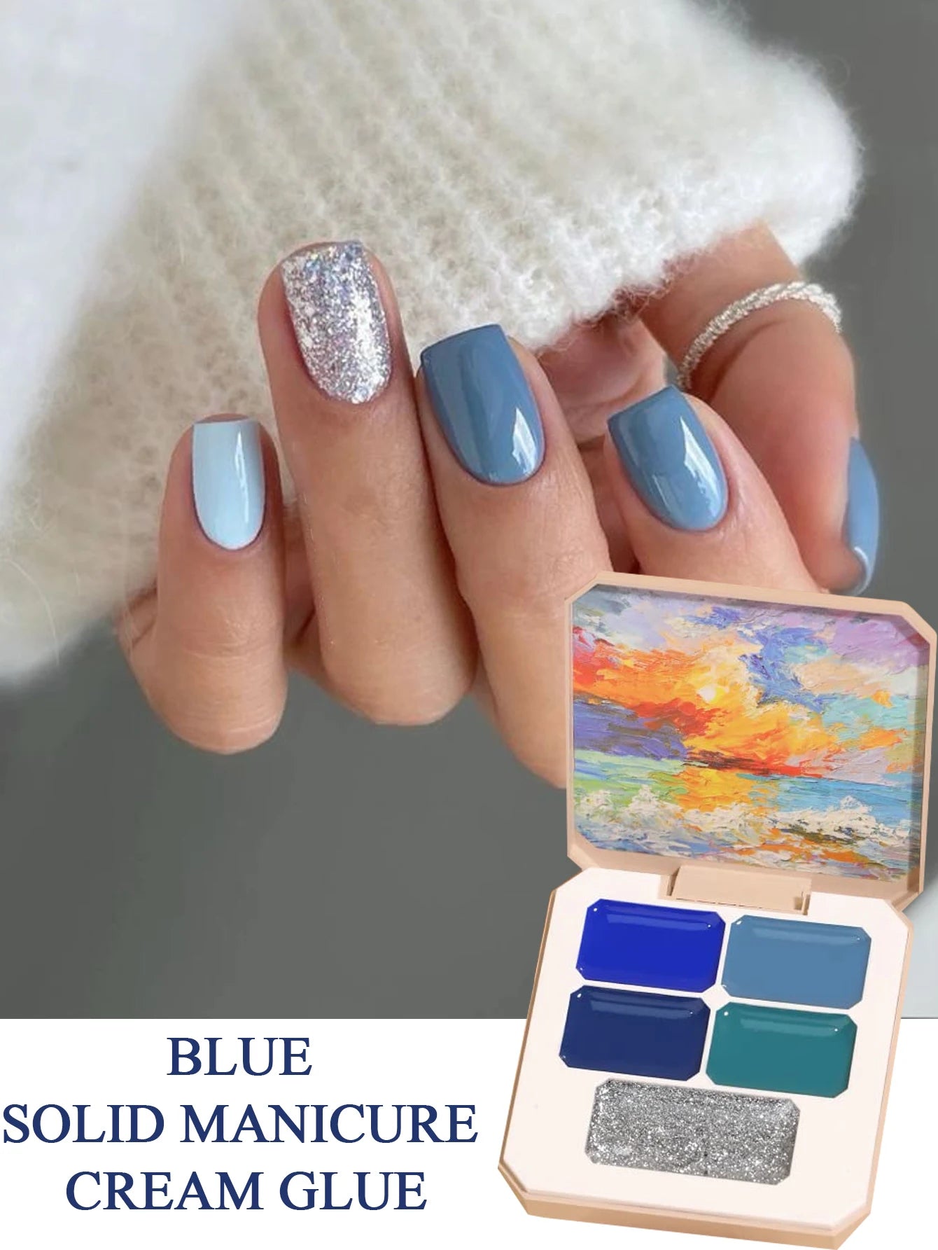 5/9 Colors Solid Nail Polish Palette