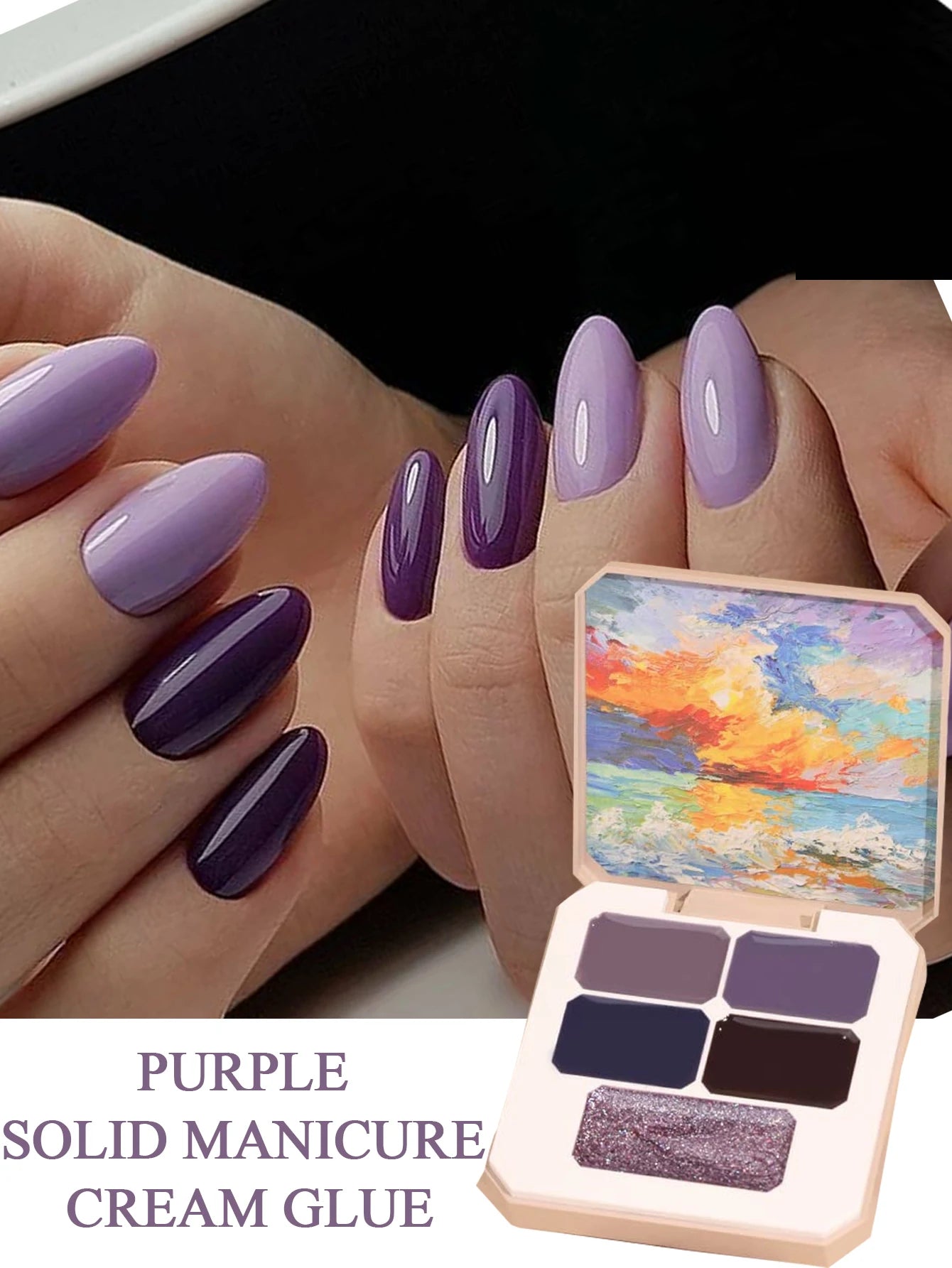 5/9 Colors Solid Nail Polish Palette