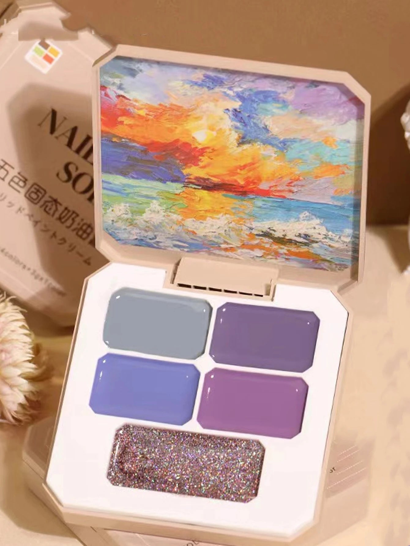 5/9 Colors Solid Nail Polish Palette