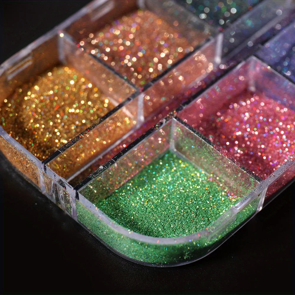 Holographic Nail  Powder Set