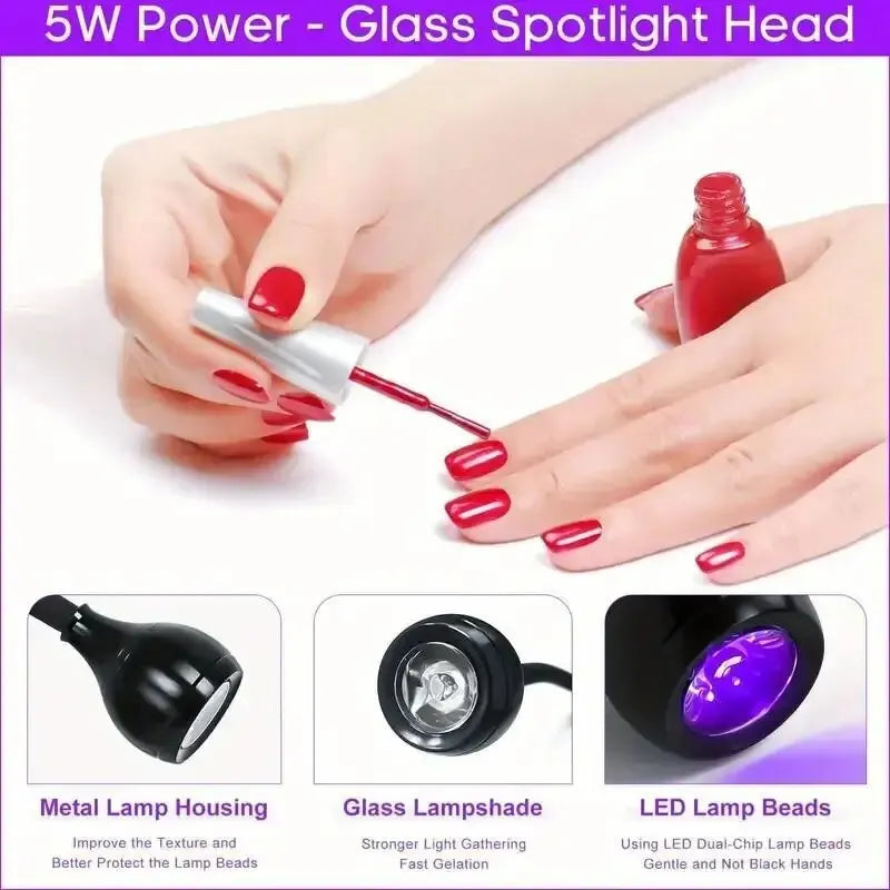 Nail Lamp LED Portable Nail Dryer With Clip