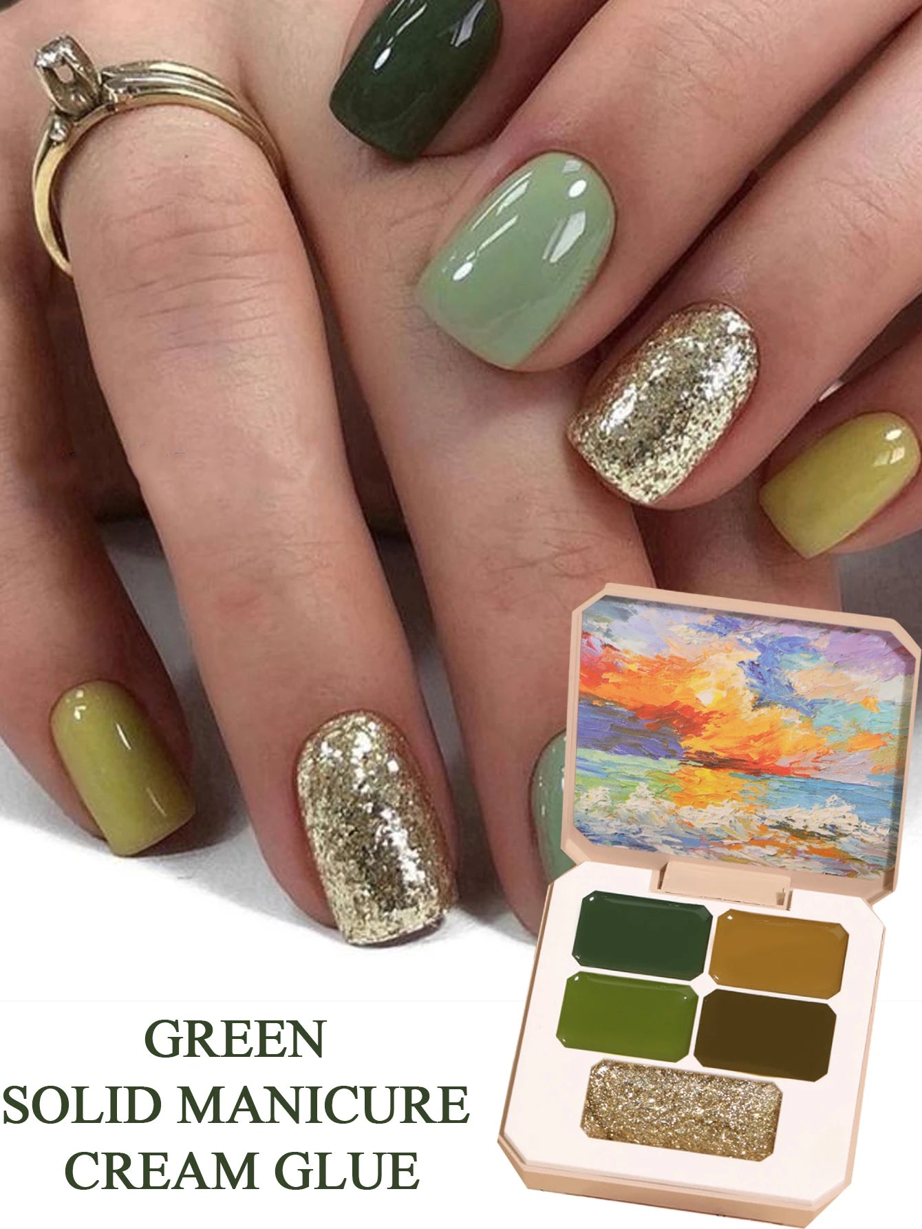 5/9 Colors Solid Nail Polish Palette