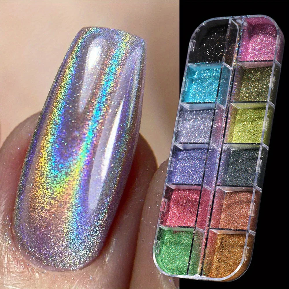 Holographic Nail  Powder Set