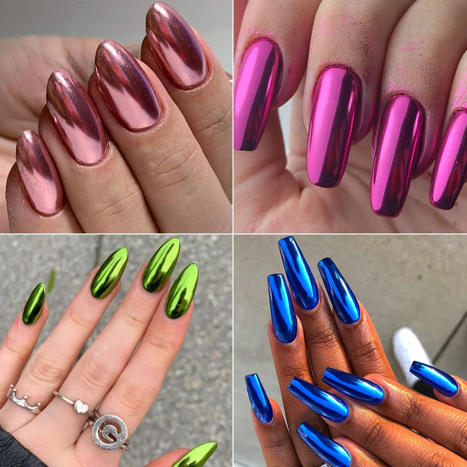 23 Colors Metallic Chrome Nail Powder Set