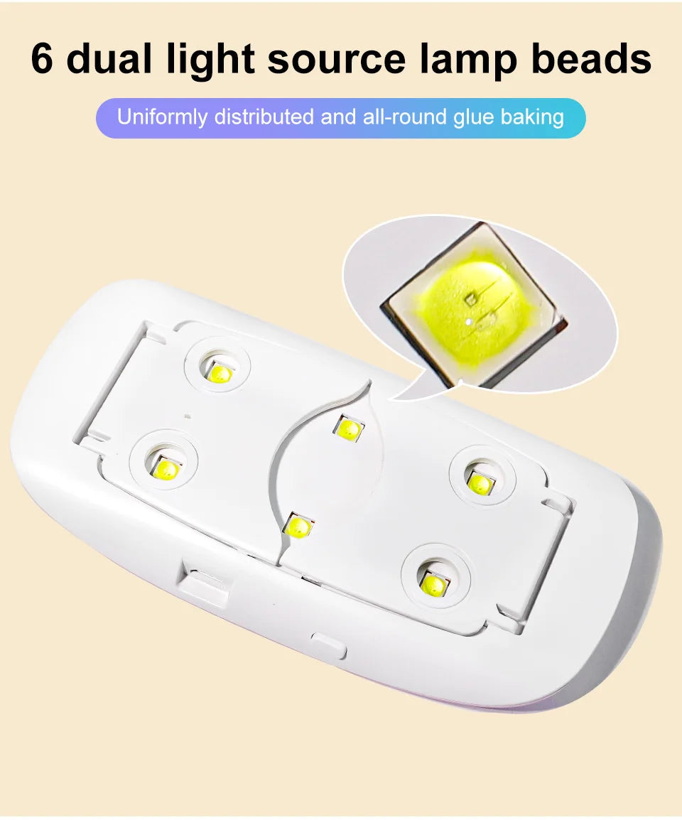 6W Mini Nail Dryer uv/led lamp