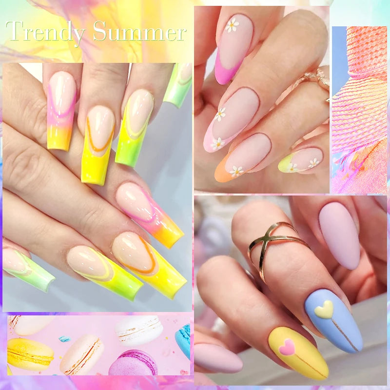 8Pcs/Set Fluorescent colourful Gel Nail Polish