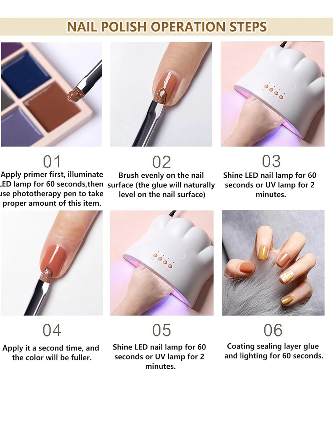 5/9 Colors Solid Nail Polish Palette