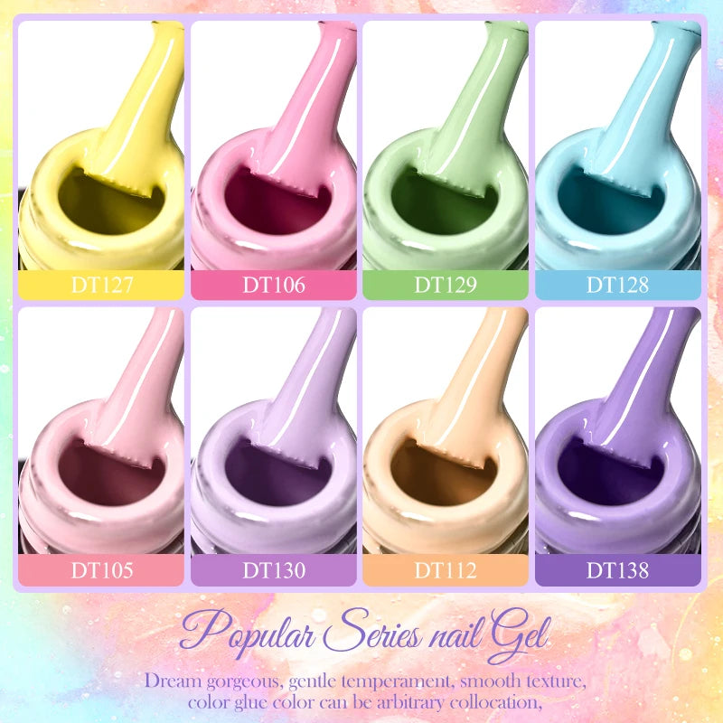 6PCS/SET Macaron Series Gel Nail Polish