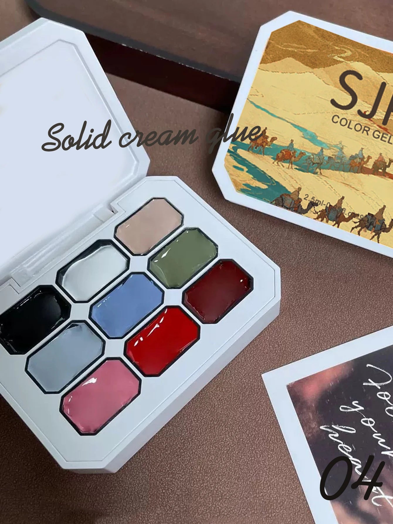 5/9 Colors Solid Nail Polish Palette