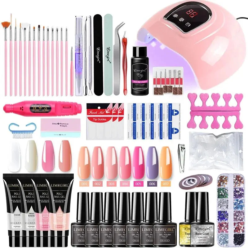 Complete Nail Art Kit With UV Lamp