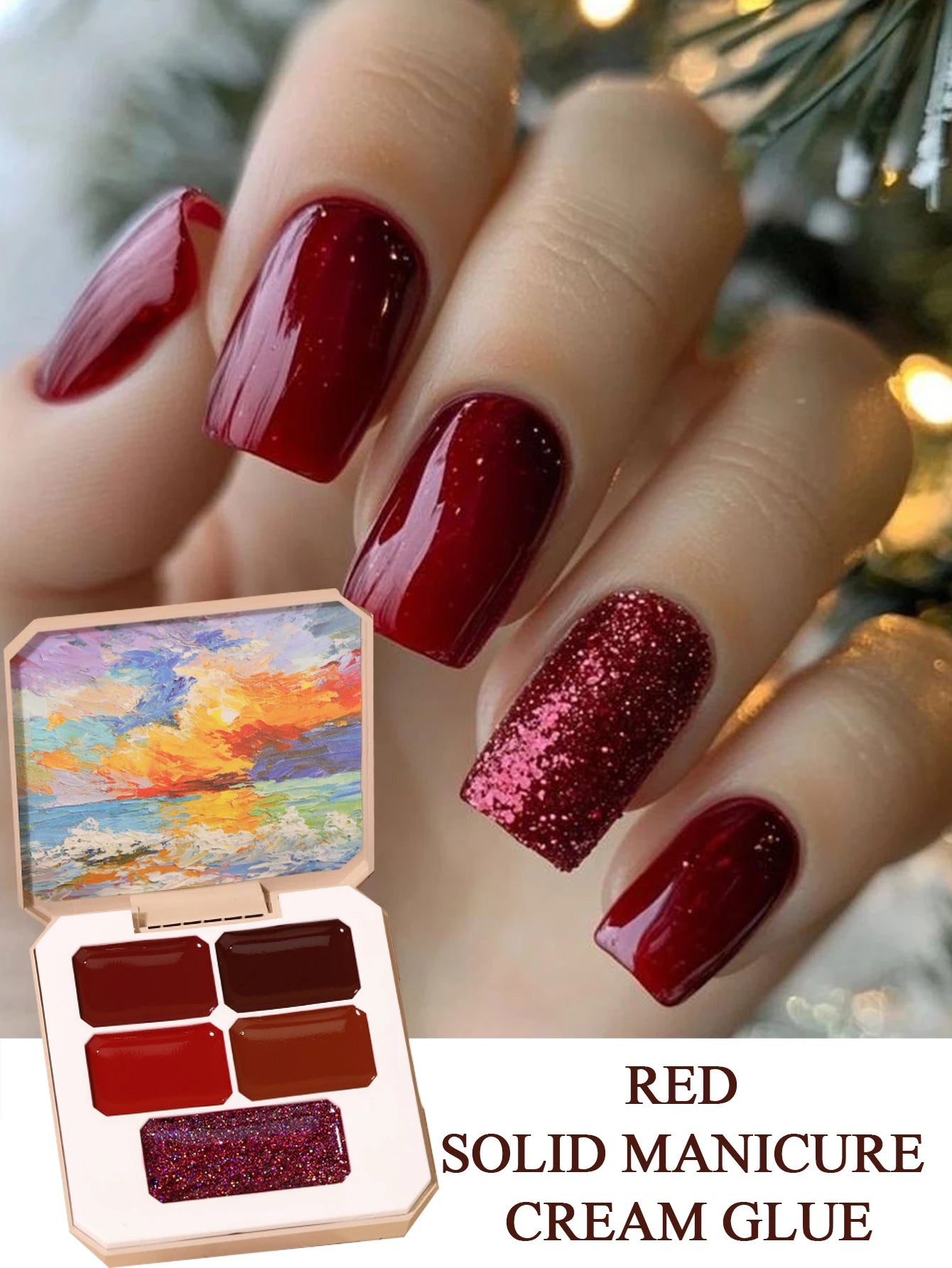 5/9 Colors Solid Nail Polish Palette